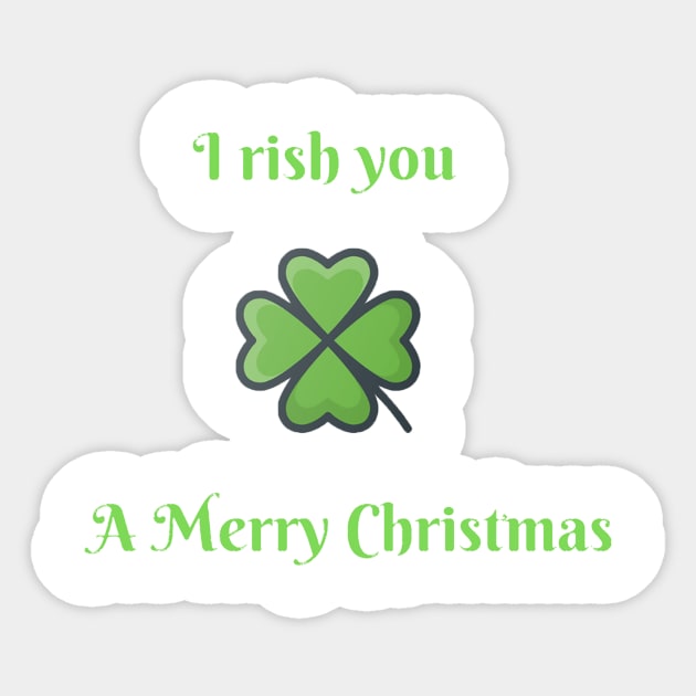 Irish you a Merry Christmas Sticker by Monkyman91